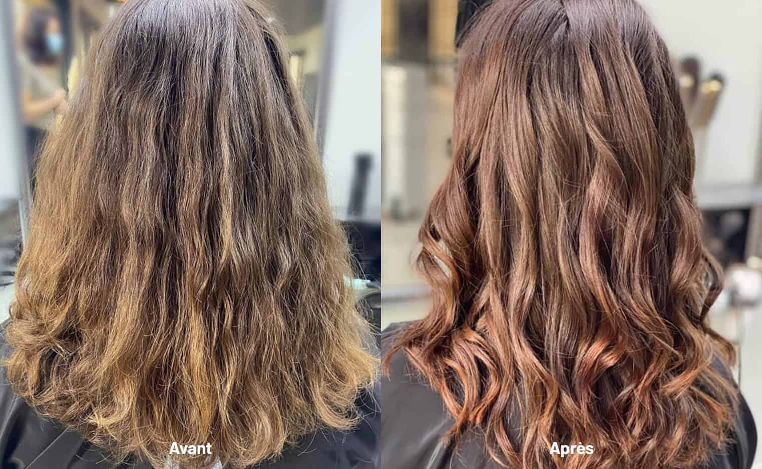 Avant aprés shampooing ombre naturelle