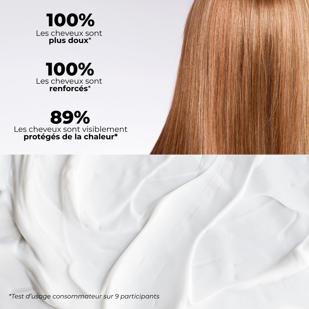 Heat protective smoothing cream