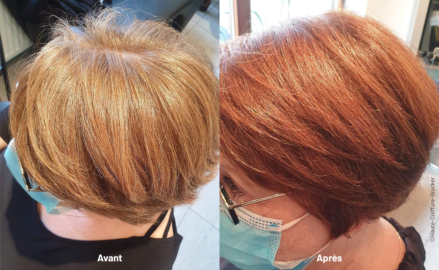 Avant apres Coloration naturelle 6.0 Blond Foncé