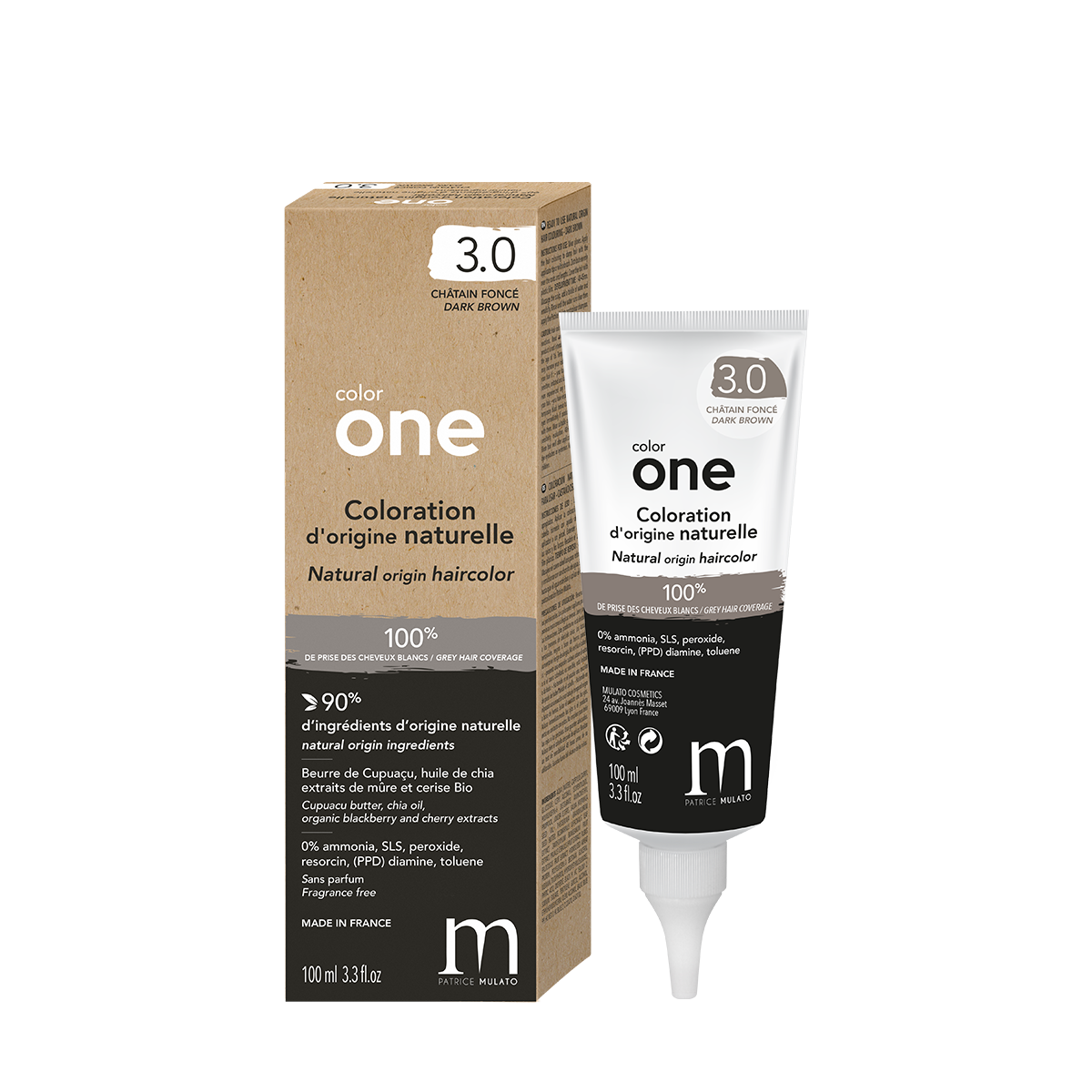 Color-One-fondamentale-3-100ml Coloration naturelle 3.0 Châtain Foncé 100ml
