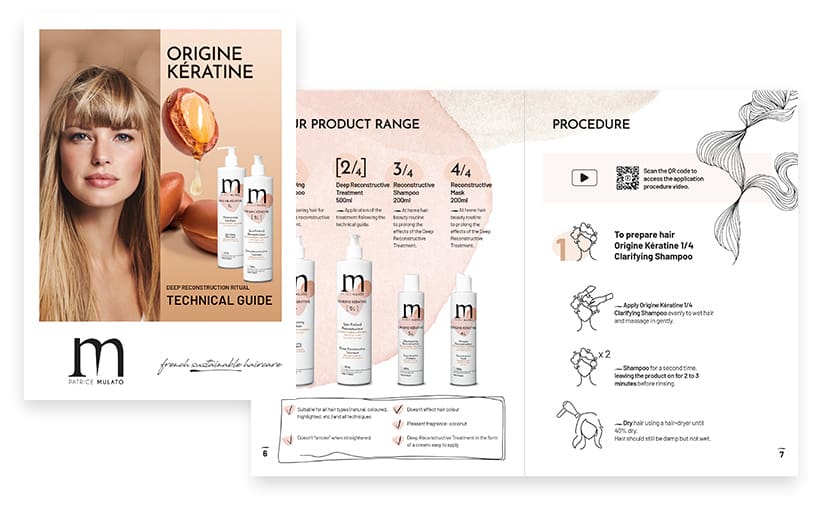 technical guide Origine Keratine