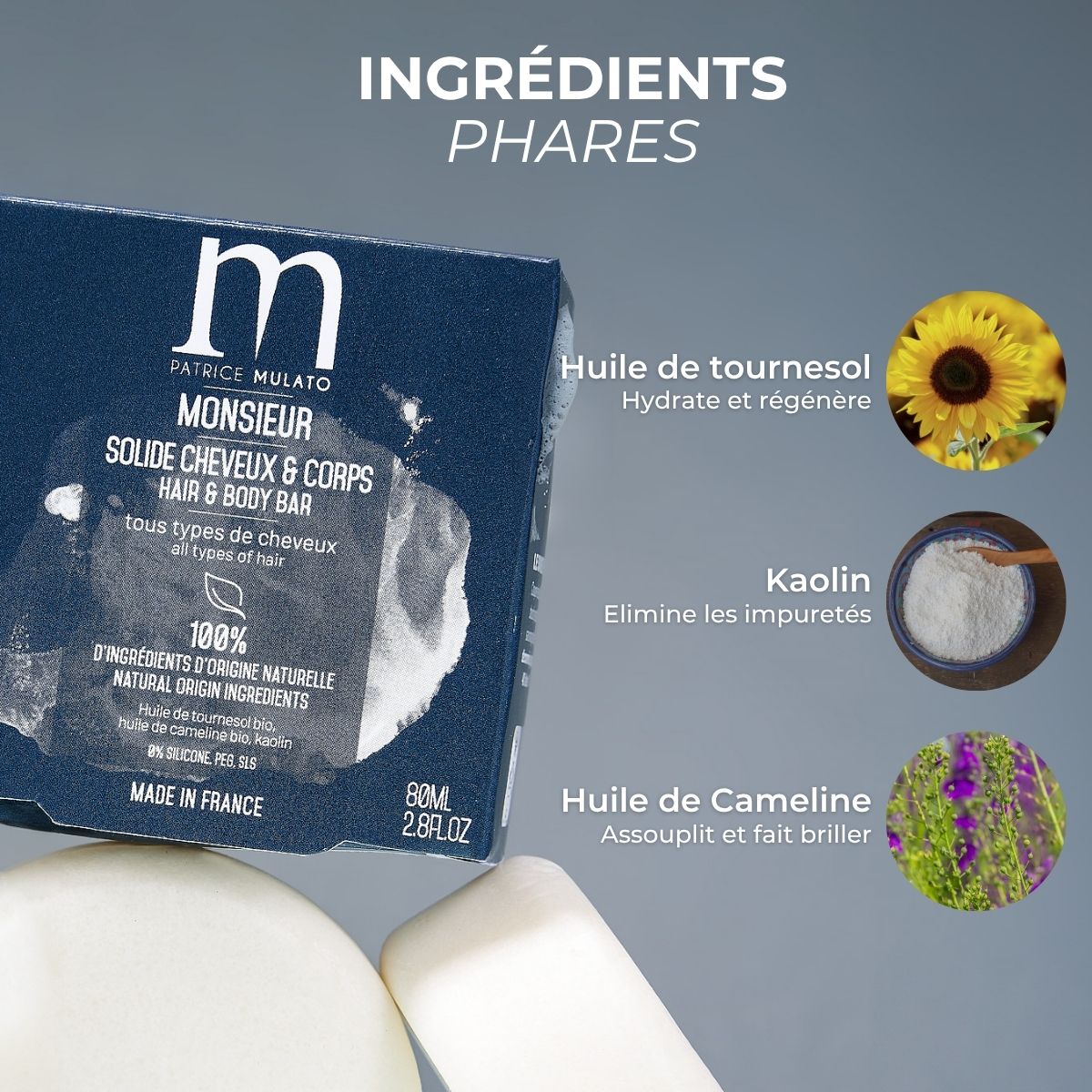 Shampooing solide - ingrédients